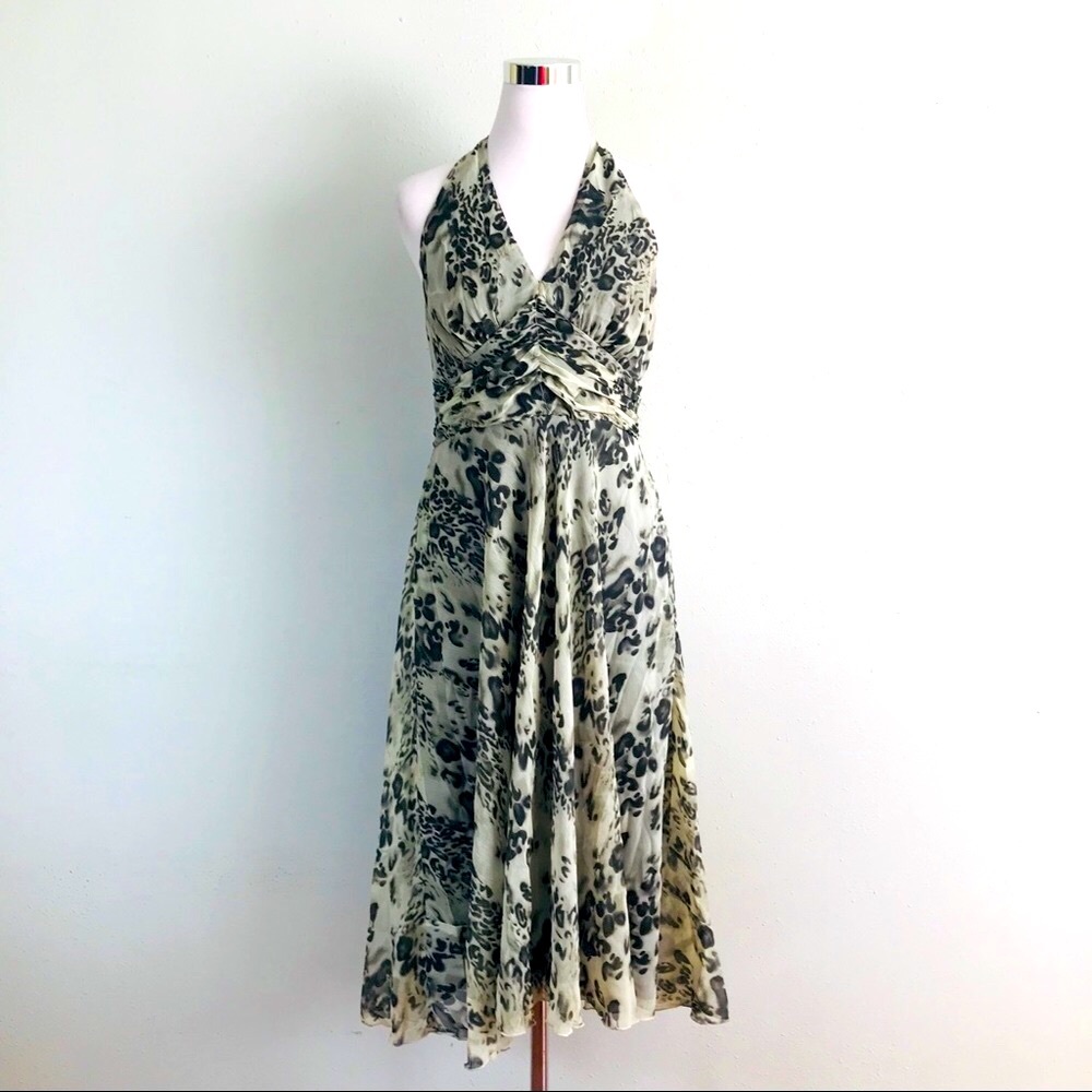 Cheetah print halter dress